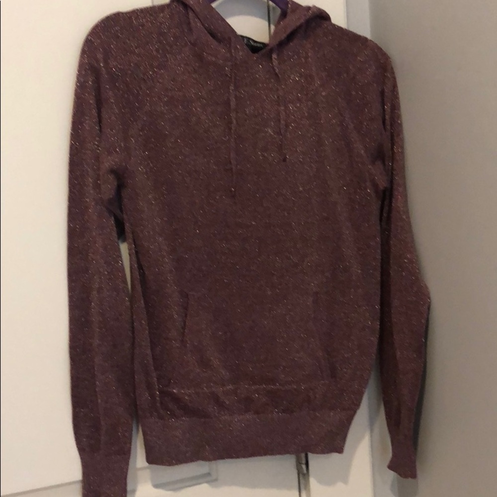 Love Stories iridescent hoodie with kangaroo pouch